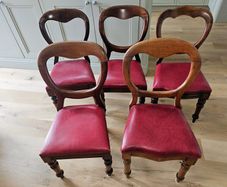 Victorian balloon back chairs