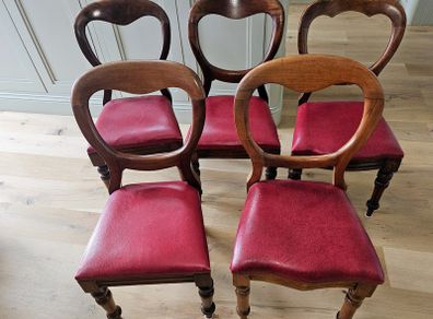 Victorian balloon back chairs