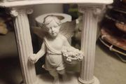 Vintage Ceramic Cherub TRIO Candlestick