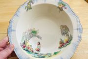 Antique Hand Painted Ceramic Bowl