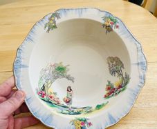 Antique Hand Painted Ceramic Bowl