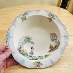Antique Hand Painted Ceramic Bowl