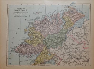 County Donegal 1905 Antique Map