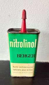 Vintage 1960's Nitrolinol Berger Gun Oil Tin