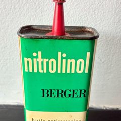 Vintage 1960's Nitrolinol Berger Gun Oil Tin