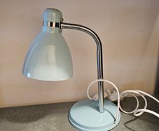 Retro Style Pastel Duck Egg Blue Gooseneck Desk Lamp / Adjustable Task Light