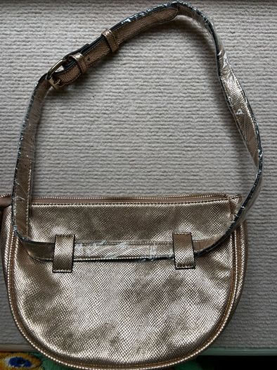Dune Gold Snake Skin Waist Belt Bag New