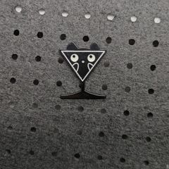 Cute cat in a glass enamel pin
