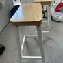 2 wooden stools Image 2