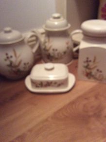Several other pieces available too - Vintage St Michael - Marks and Spencer Harvest Storage Jar and matching large teapot