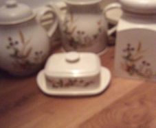 Several other pieces available too - Vintage St Michael - Marks and Spencer Harvest Storage Jar and matching large teapot