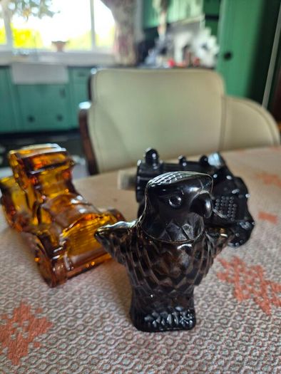 3 Vintage Mid Century Avon men's aftershave bottles x3