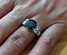 Sterling Silver Ring - Size Q - Stamped for Silver (S24)