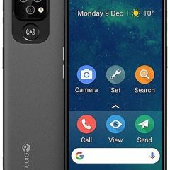 Doro 8100 Senior Phone 32GB Grey Unlocked (Cracked Screen) Works Perfect Grey