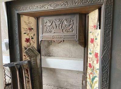 Antique Iron Fireplace