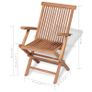 vidaXL 5 Piece Garden Dining Set Solid Teak Wood Image 8
