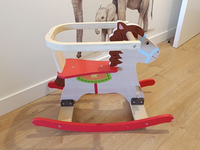 Wooden rocking horse
