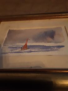 water colour windsurfer