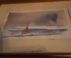 water colour windsurfer