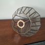 vintage brass glass pendant shade Image 6