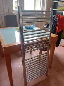 large heated chrome towel radiator