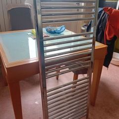 large heated chrome towel radiator