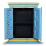 Sideboard Solid Mango Wood Turquoise Hand Painted Image 6