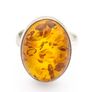 Vintage Natural Baltic Amber On Sterling Silver Ring Image 2