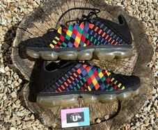 Rare Nike Air Vapormax Woven Black Leather Multi