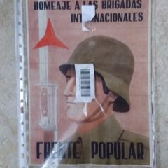 Spanish Civil War Uncut Ration Coupon - Homeaje A Las Brigadas Internacionales