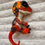 Blaze Untamed Raptor Velociraptor Fingerlings Orange & Yellow Dinosaur Used Please see photos Image 2