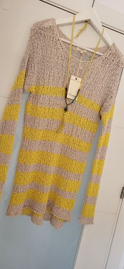 Linea WEEKEND Striped Cotton Knit Sz L (Fit 10-12UK) - Bnwt Rrp 55