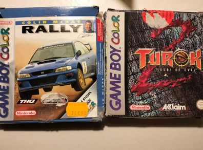 Colin McRae Rally + Turok 2 Nintendo Gameboy Color