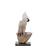 Handcrafted Smoked Crystal Cockatoo Sculpture, Elegant Geode Base Home Decor, Unique Art Collectible Gift Image 2