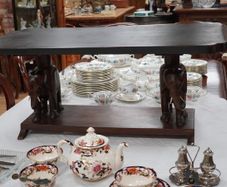 Vintage Carved Elephant Coffee Table