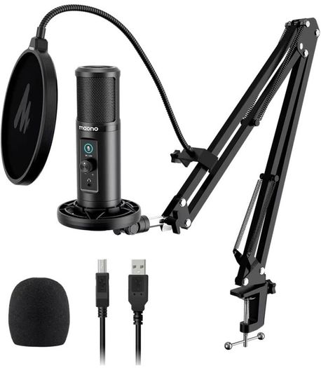 Recording Microphone Set,MAONO AU-PM422 192KHZ/24BITCondenser Mic with Touch Mute Button and Mic Gain Knob for Podcasting,Gaming,YouTube (FREE POSTAGE)