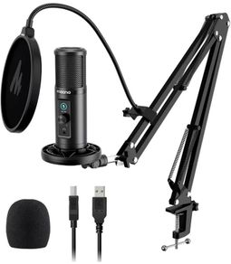 Recording Microphone Set,MAONO AU-PM422 192KHZ/24BITCondenser Mic with Touch Mute Button and Mic Gain Knob for Podcasting,Gaming,YouTube (FREE POSTAGE)