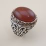 Handcrafted Vintage-Inspired Agate Ring 925 Sterling Silver Image 9