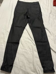Black Leather Jeggings