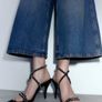 Zara Studded Velvet Sandals Image 6