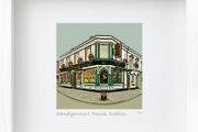 Sandymount House Pub, Dublin - medium Framed print by artist Helen Mathews