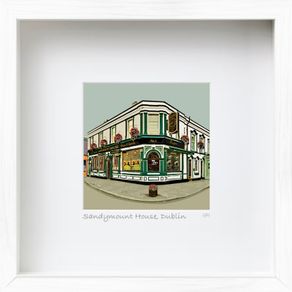 Sandymount House Pub, Dublin - medium Framed print by artist Helen Mathews
