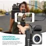 Movo - Complete Universal Smartphone Video Kit with Phone Rig, Built-in Stereo Microphone and LED Light, Wide-Angle and Fisheye Lenses - Compatible with iPhone and Android Phones (FREE POSTAGE) Image 6
