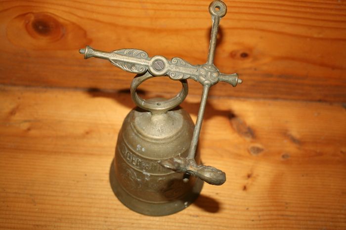 Vintage Brass Bell  Monastery Church Qui Me Tangit