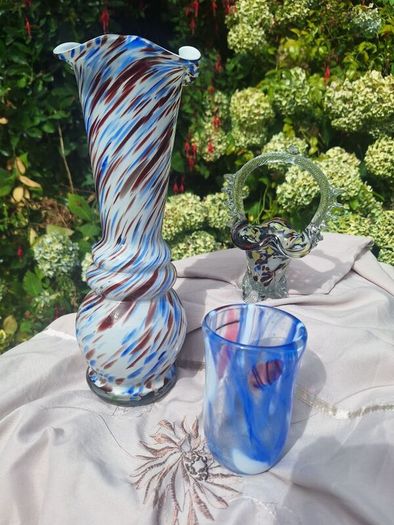Trio of Murano Type Glaseware