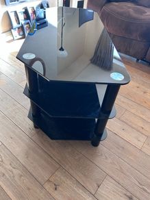 TV Bench - glass/black