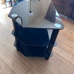 TV Bench - glass/black