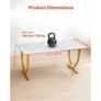 Executive Desk, 160 cm W x 80 cm D Large Office Desk, Modern Computer Table Conference Meeting Room Table Image 5