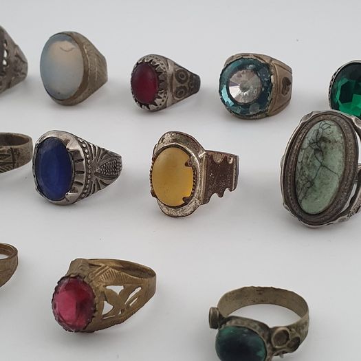 Old World Jewellery Collection 15 Mixed Brass Statement Rings
