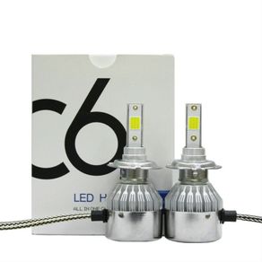 2x C6 H1 H3 H4 H7 H8 H9 H11 9005 HB3 9006 HB4 LED Headlight Conversion Kit COB Bulb 36W 3800LM 6000K White High Light